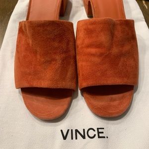 Vince blocked heel sandal - Brick -US 9.5/ 39.5 EU
